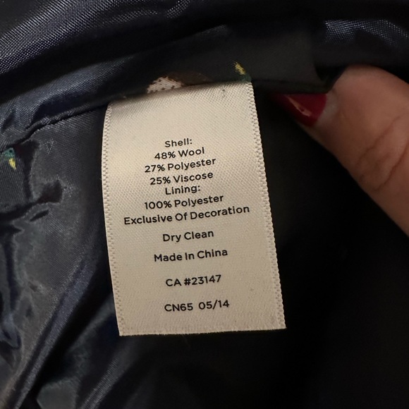 Talbots Wool Blue Plaid Blazer - Picture 4 of 4